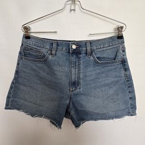 JOE'S 'ANNALISE' BLUE DENIM SHORTS WOMEN MID RISE FRAYED HEM (SIZE 30)